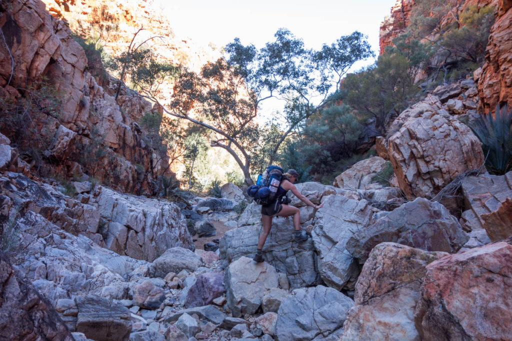 Scrambling door Inarlanga Pass